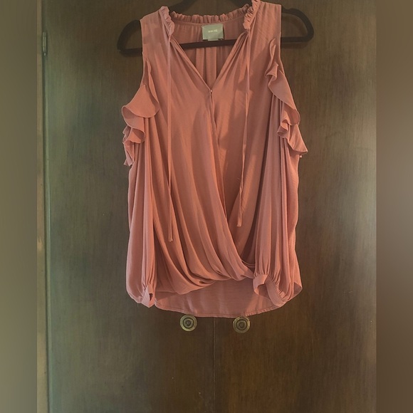 New! Anthropologie Liesel Bell Sleeve Ruffled Cold Shoulder Blouse Top  XS-L - Picture 1 of 13